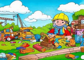 儿童涂色故事书 - 巴布工程师游戏书-涂色故事内容简介