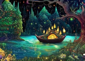 沼泽里的故事手抄报；一幅童话故事的手抄报