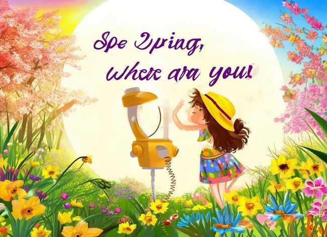 春天的故事电话 儿童画春天在哪里