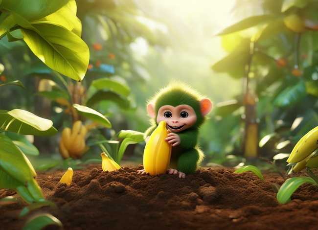 关于香蕉的儿童故事（【小猴种香蕉的故事】_小猴子种香蕉的故事_种香）