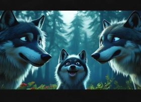 儿童故事三只狼的故事（大灰狼的故事）