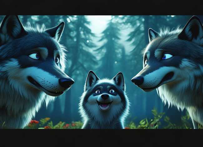 儿童故事三只狼的故事（大灰狼的故事）