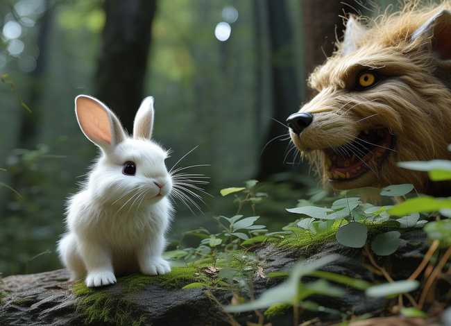 狼和小兔子的童话故事，搜集大灰狼和小白兔的童话故事