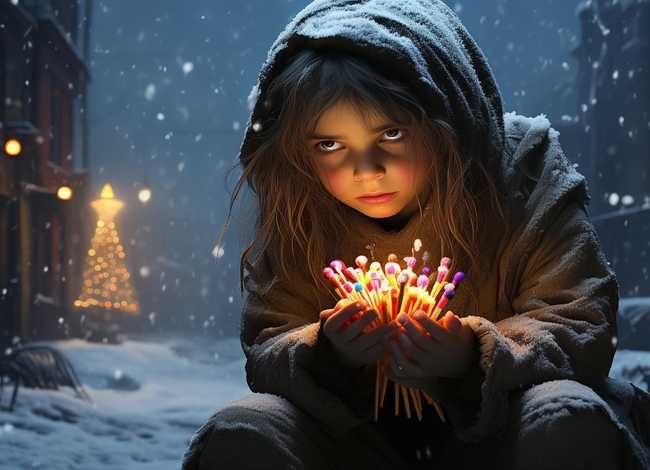 贫困孩子的故事；《卖火柴的小女孩》创作背景