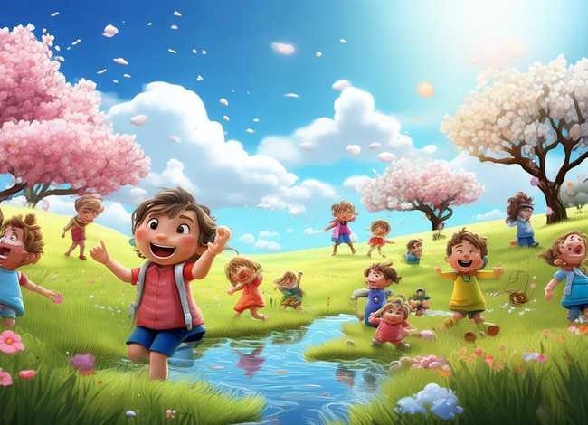 儿童春天的故事绘画作品;大班绘画活动《春天来了》 儿童春天的故事绘画作品;大班绘画活动《春天来了》