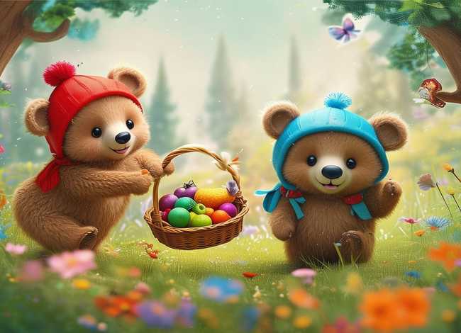 小熊的水果绘本故事,幼儿园故事两只笨狗熊的绘本故事 小熊的水果绘本故事,幼儿园故事两只笨狗熊的绘本故事