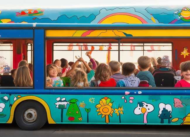 民间故事儿童画，公交车上的儿童画,有哪些吸引孩子的亮点