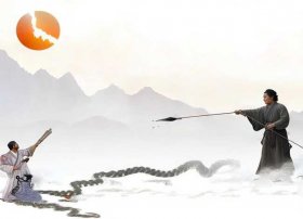 画蛇添足的寓言故事带拼音，女娲补天后羿射日画蛇添足开天辟地哪一个不属于