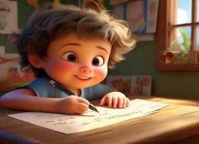 话题故事创编小朋友写信；故事话题作文