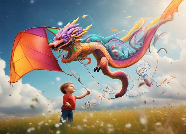 童话故事放风筝；风、风筝、线的童话故事
