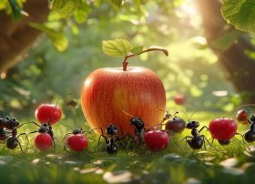 友谊的种子儿童故事；《寓言故事》- 蚂蚁吃苹果