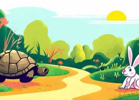 儿童故事简笔画大全龟兔赛跑 - 龟兔赛跑怎么画简笔画