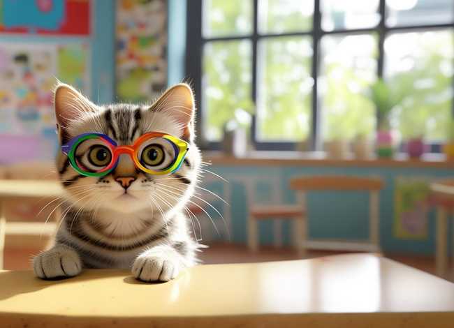 保护眼睛小故事幼儿园 中班健康戴眼镜的小猫教案