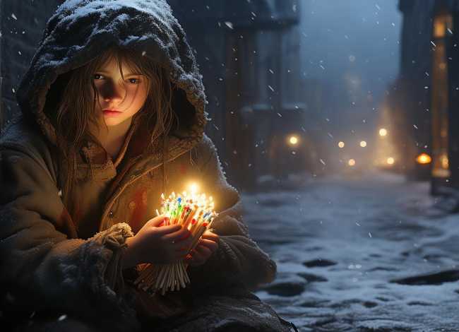 贫困孩子的故事；《卖火柴的小女孩》创作背景