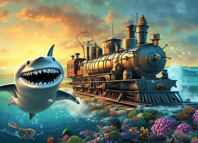 大鲨鱼的绘本故事,绘本讲师训练营【66期】19-21阅读实践《鲨鱼斗火车》读后感 大鲨鱼的绘本故事,绘本讲师训练营【66期】19-21阅读实践《鲨鱼斗火车》读后感