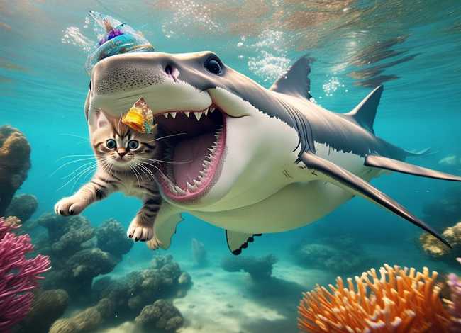 大鲨鱼的幼儿故事(看图说话《鲨鱼钓小猫》 怎样写出生动的故事情节) 大鲨鱼的幼儿故事(看图说话《鲨鱼钓小猫》 怎样写出生动的故事情节)