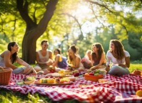 简短的写一段野餐故事；一起去野餐内容简介