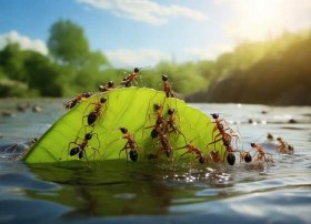 蚂蚁过河的故事条理是啥；蚂蚁们乘树叶过河这是什么原理