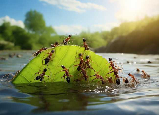 蚂蚁过河的故事条理是啥；蚂蚁们乘树叶过河这是什么原理
