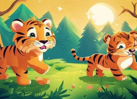 儿童动画动物园讲故事，小老虎和狮虎兽 儿童睡前小故事 童话讲故事