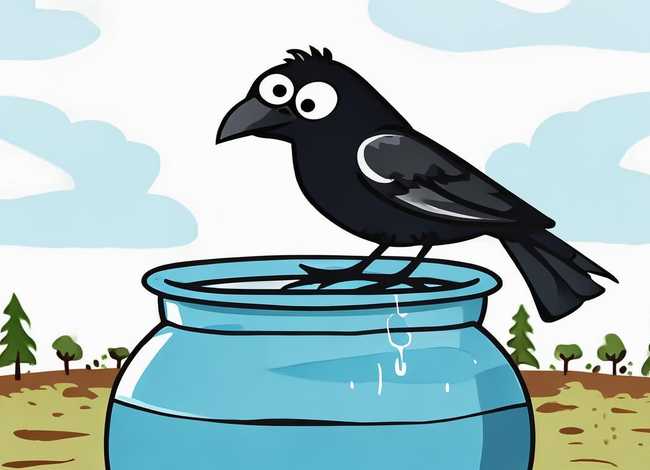 儿童故事简笔画绘本可以打印、《乌鸦喝水》绘本故事 儿童故事简笔画绘本可以打印、《乌鸦喝水》绘本故事