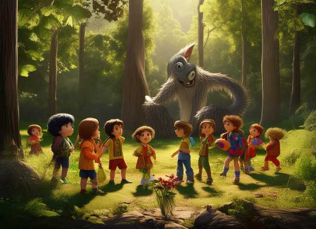 绘本故事儿童动画视频 - 绘本故事视频《小心大灰狼》提高孩子自我保护意识!