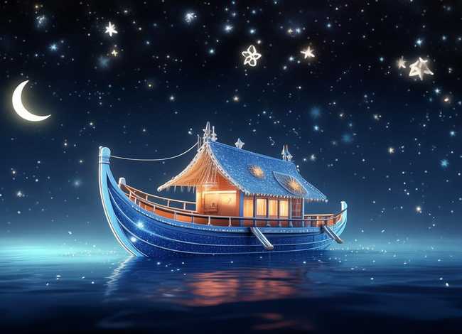 米米故事 一篇适合3岁小朋友的睡前小故事—《星星小船的奇妙夜》