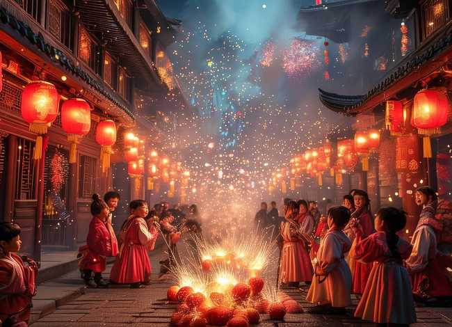 放鞭炮故事图片;春节放鞭炮的传说来历 放鞭炮故事图片;春节放鞭炮的传说来历