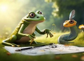 画蛇添足的寓言故事英文版、急求-一篇英语寓言故事带翻译的,简短一些的初一