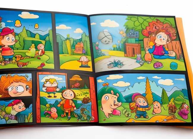 儿童故事连环画6幅图作品、五年级连环画6张故事画