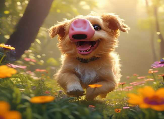 鼻子里的大怪物儿童故事；儿童童话故事-长着猪鼻的狗