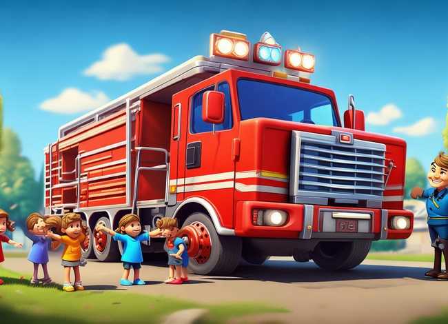 消防车儿童故事 - 消防车的故事