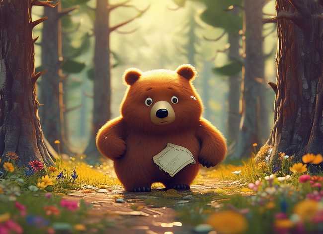 有插图的小故事、绘本故事《迷路的大熊》全文内容