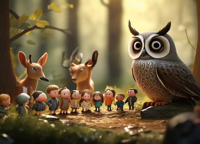 小不点儿故事简笔画，天呀,他们能听懂动物说话