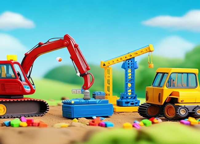 挖土机的儿童故事免费收听；红色挖掘机蓝色吊车黄色推土机动画片叫什么
