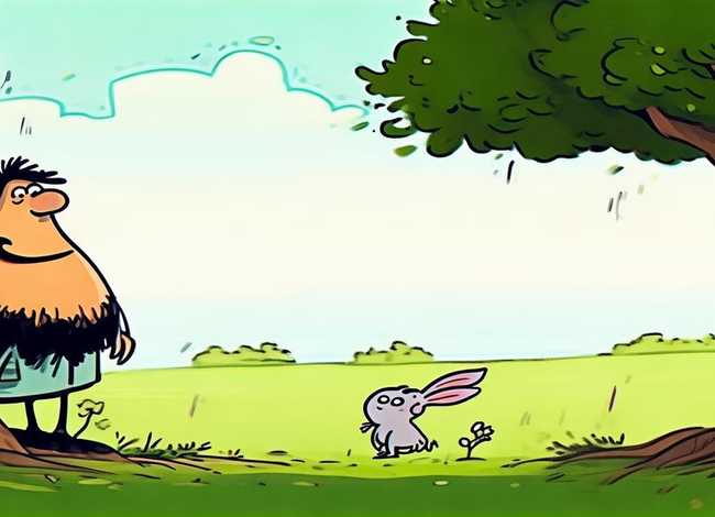 幼儿成语故事画，成语故事守株待兔简笔画