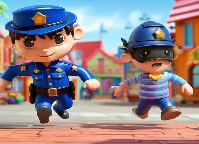 儿童警察抓小偷故事；求一部动画片,警察抓小偷