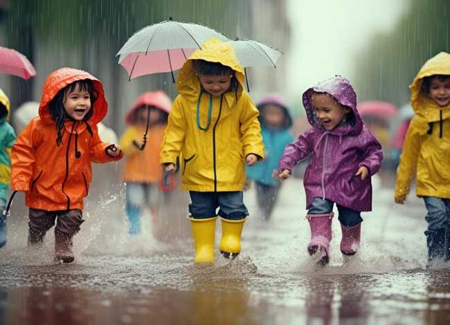 下雨天儿童画、什么叫直觉体验