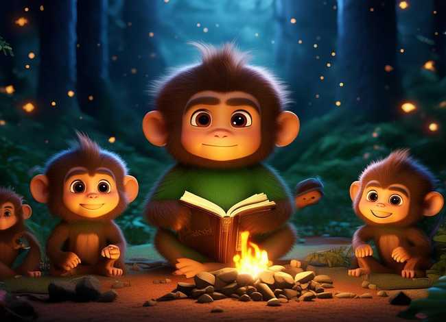 我要听小猴子故事；勇敢的小猴子的睡前故事