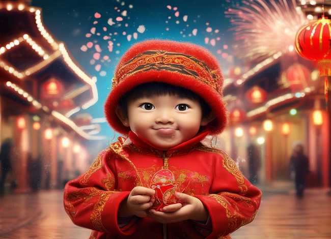 儿童放鞭炮简笔画图片，新春放鞭炮的小孩简笔画