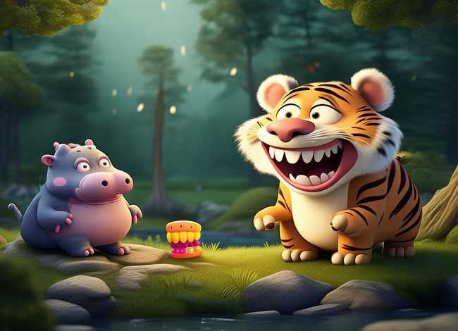 瘪嘴老虎的故事文字版 - 小河马拔牙睡前故事