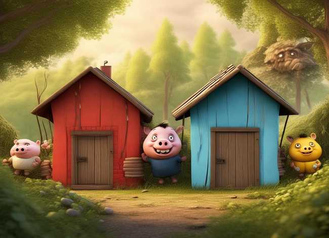 英语绘本故事短篇，有关于三只小猪的英语故事 三只小猪英语绘本故事