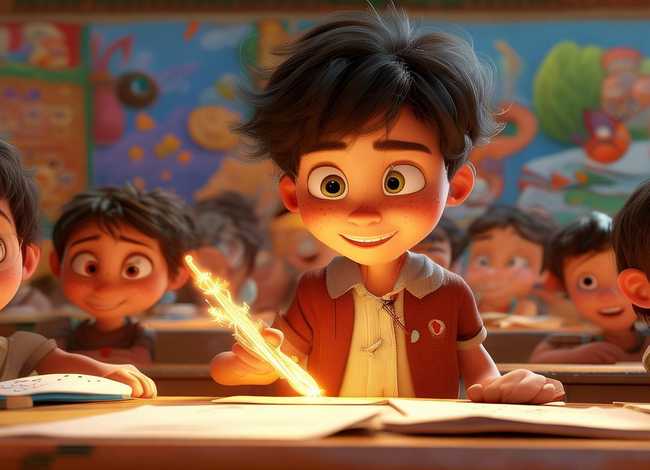 儿童成语故事画画 - 幼儿园儿童成语故事《神笔马良》