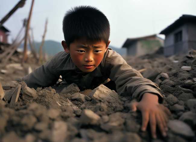 汶川地震中自救的故事；抗震救灾小英雄的故事