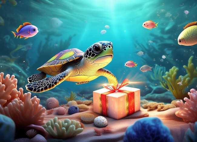海底世界睡前故事（睡前小故事 乌龟送贺礼）
