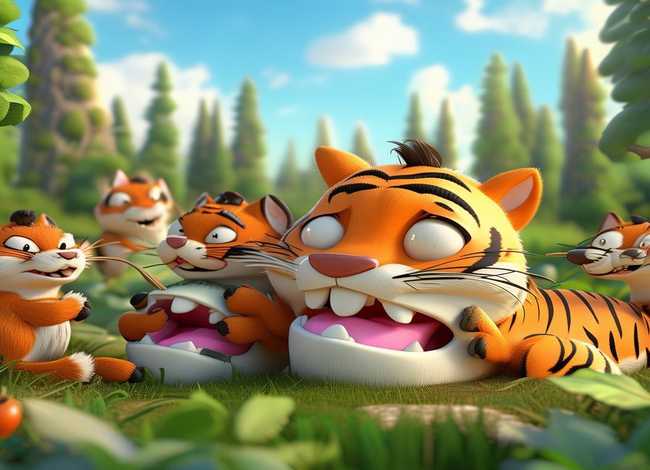 老虎拔牙的故事视频幼儿园，老虎与狐狸的故事,寓言故事老虎拔牙,狐狸把老虎的牙都拔了