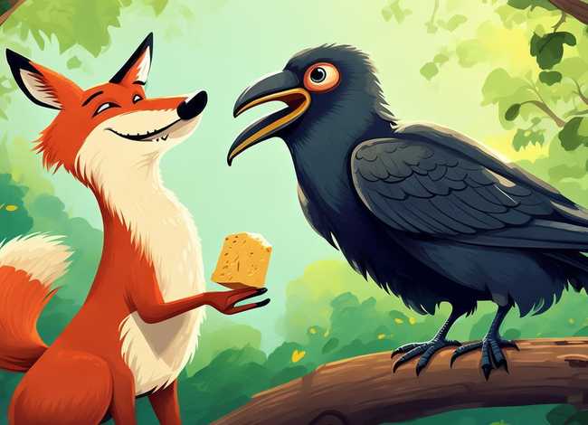 乌鸦和狐狸的故事完整版、《狐狸和乌鸦》的故事缩写