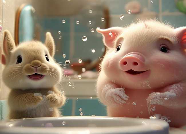 幼儿洗手故事50字,小兔和小猪一起洗手把这个小故事编下去 幼儿洗手故事50字,小兔和小猪一起洗手把这个小故事编下去