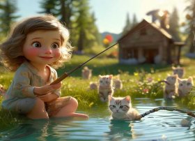 儿童童话故事连续播放小猫钓鱼；三年级上册童话故事(范文)