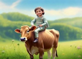 英文小故事短篇幼儿；英文儿童故事《小牧童》